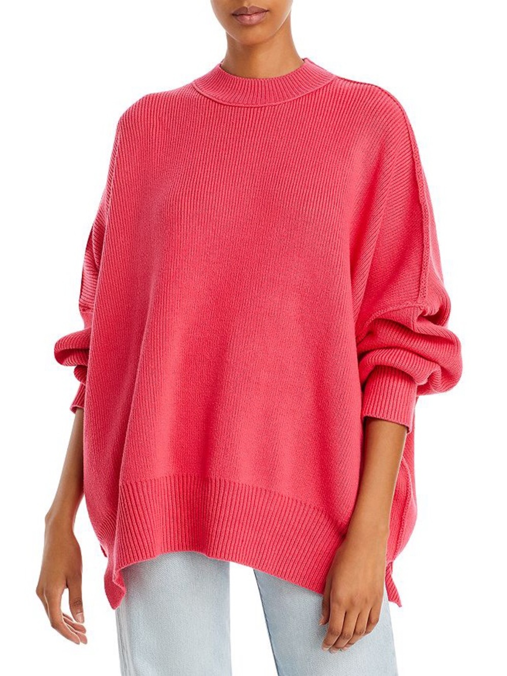 Free People Easy Street Tunjc Sweater In Strawberry- Size XL